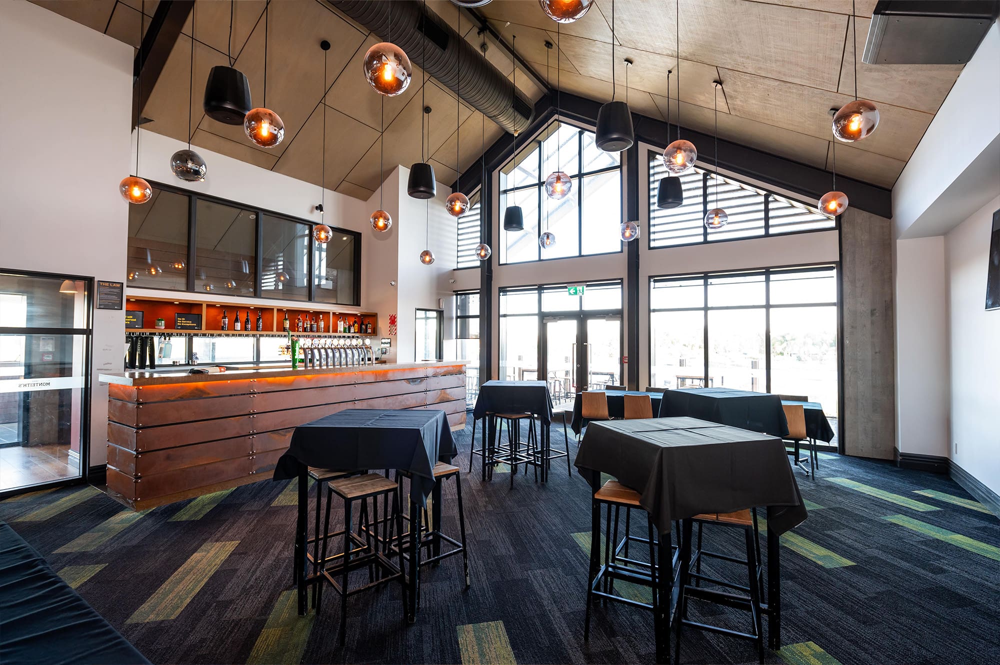 Hospitality AV Install project at Wayward Pigeon